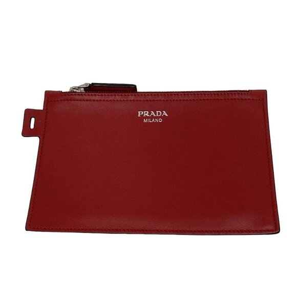 Auth PRADA - Red Leather Tote Bag - Picture 5 of 16